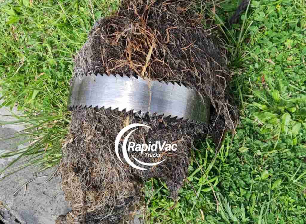 Vacuum truck clearing blocked sewer drains for efficient water flow.